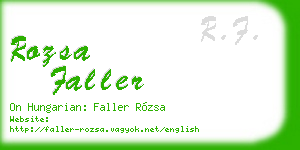 rozsa faller business card